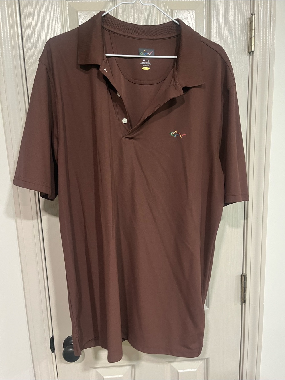 Greg Norman Collection Brown Short-Sleeve Polo
